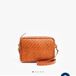 Clare V Midi Sac bag in oxblood/dark brown